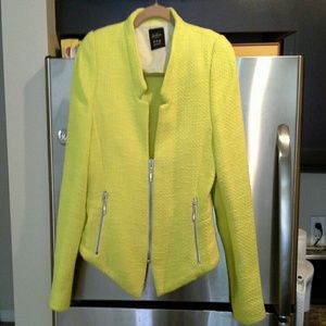 Neon yellow zara jacket