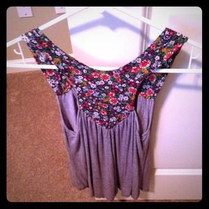 Cute purple flower tank