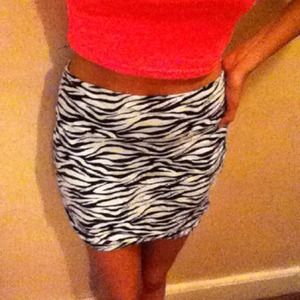 Zebra print skirt