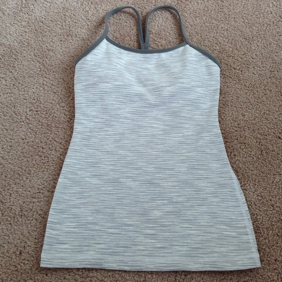 ❌BUNDLED Lululemon grey stripe tank - Picture 1 of 3