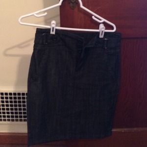 Denim pencil skirt