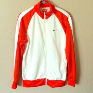 White and Orange Nike Jacket