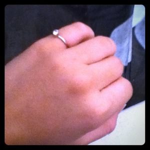 Fake Silver diamond ring