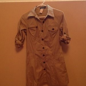 Long khaki shirt