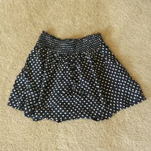 Maurices Navy skirt with white polka dots