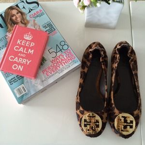 Tory Burch Reva ballet Flats in leopard.
