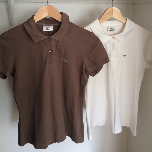 Set of 2: Authentic Lacoste shirt sleeve polos