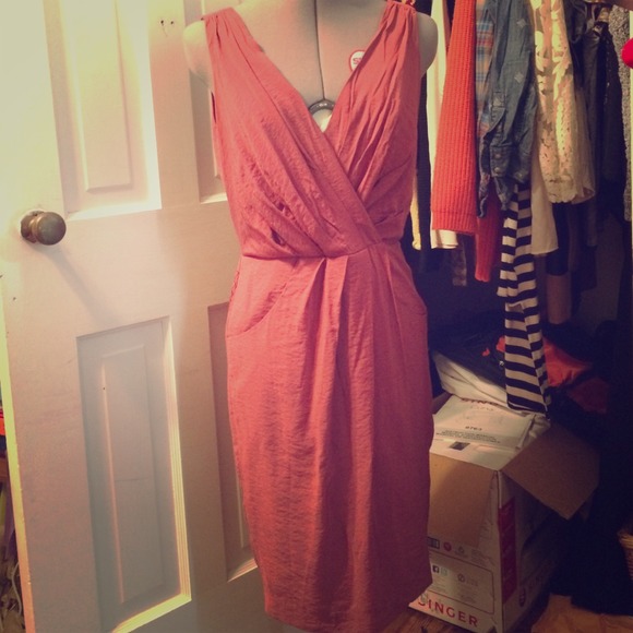 To The Max Wrap/Rouched Dress with pockets!