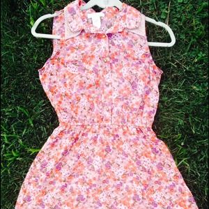Floral dress with blinged collar