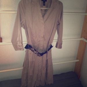 Alfani Beige Ruffle Dress