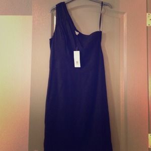 Banana Republic one shoulder cocktail dress.