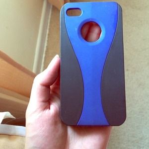 Black and blue iPhone 4/4S case