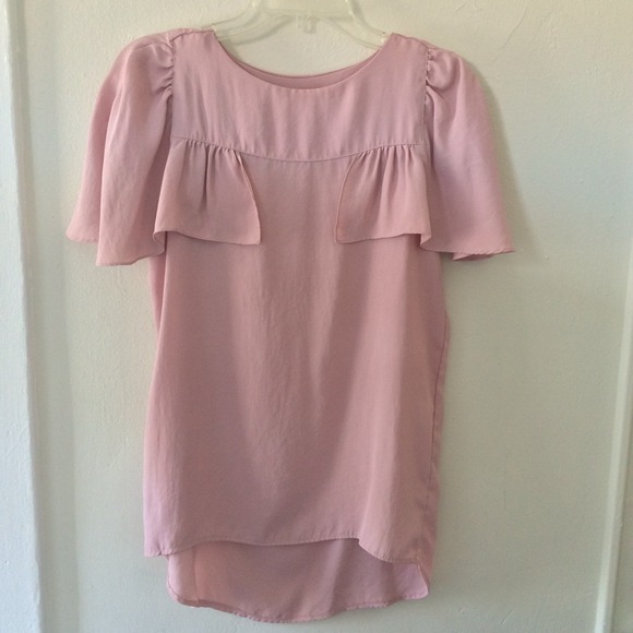 Korean pink blouse top