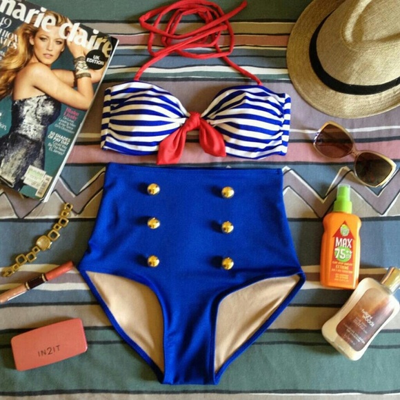 Sailor Highwaist Swimsuit BRAND NEW