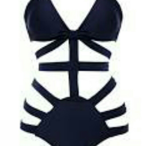 Navy bathing suit