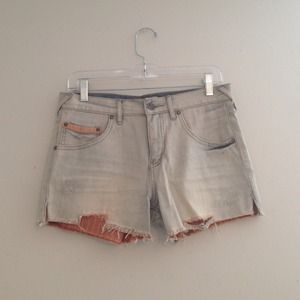 Light wash free people shorts