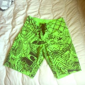 ONEILL guys / men's Neon  green swim trucks