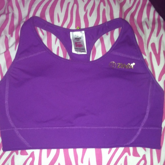 Purple Zumba sports bra