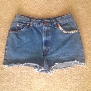 Studded high waisted shorts