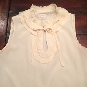 Kate Spade white keyhole shirt