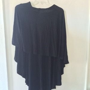 Black waterfall skirt