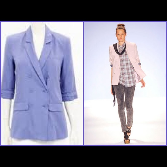 CHARLOTTE RONSON blue Blazer double breasted