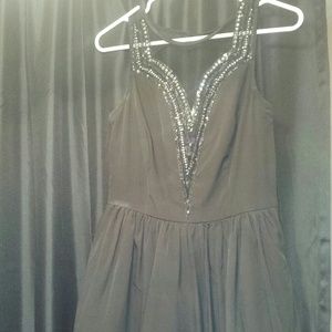 Forever 21 black dress w/sheer and embellished top
