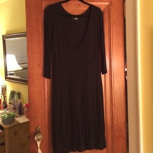 ASOS Black 3/4 sleeve scoop neck dress