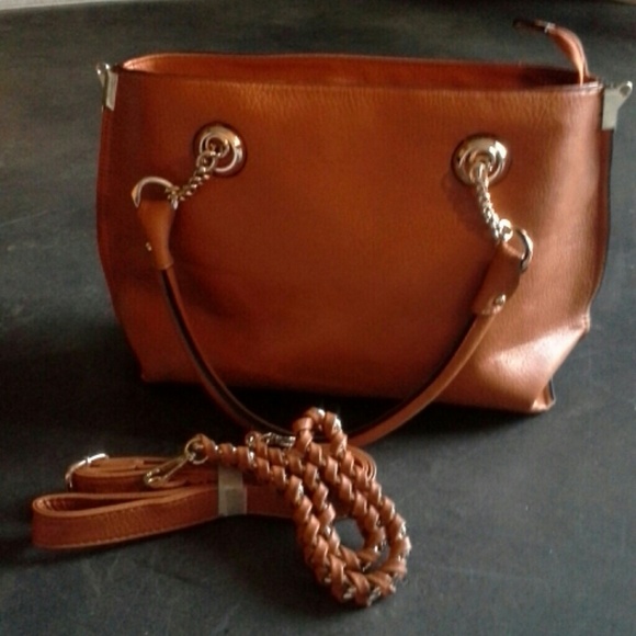 SOLD - NWT Gorgeous cognac shoulder handbag