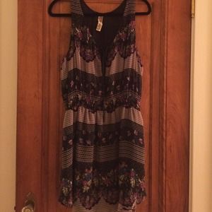 Free People Sheer Floral Pattern Summer Dress