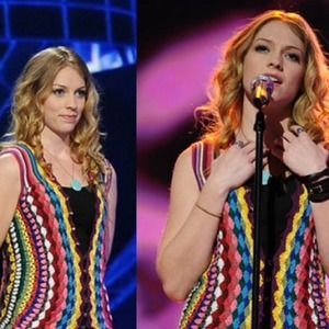 Rainbow crochet button up boho vest