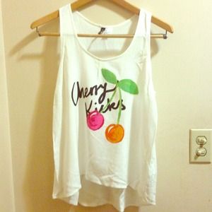 White graphic tank - Small/Medium - H&M