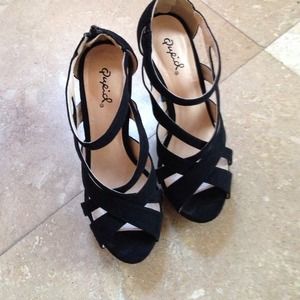 Black Strappy Heels