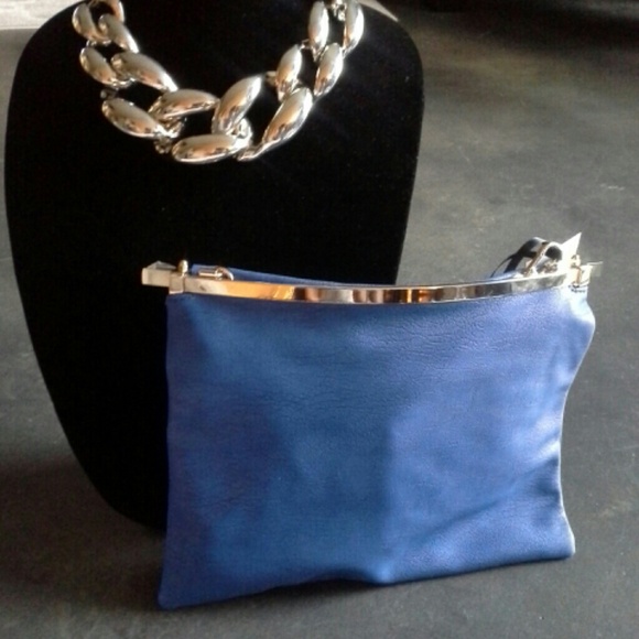 SOLD - Cobalt blue clutch