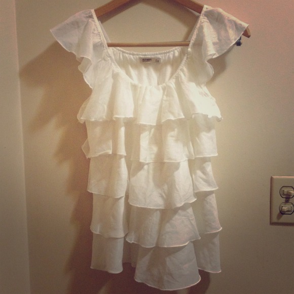 White ruffle top - Small - new