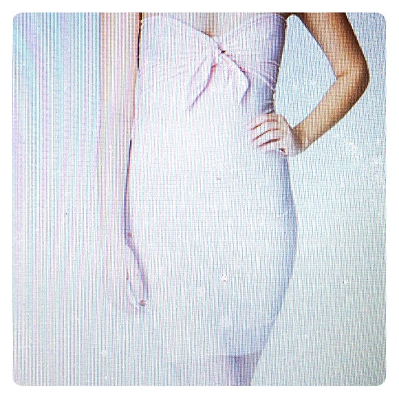 Cotton Spandex Jersey Bandeau Pencil Dress