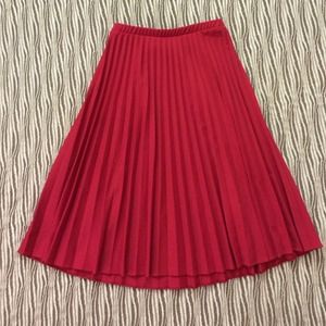 Vintage coral pleated skirt