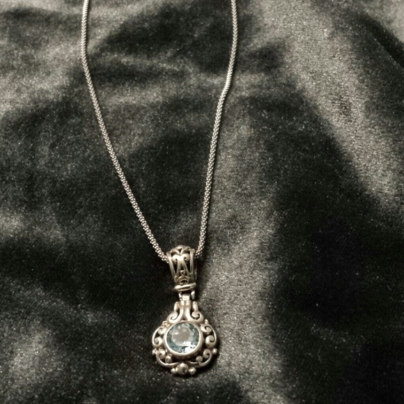 Sold bundle Blue Topaz SS Necklace