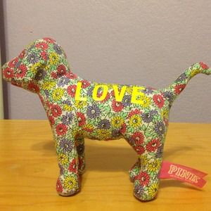 Floral Victoria's Secret PINK dog with bracelets.