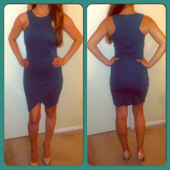 Teal green zara dress size small