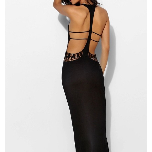 Urban black maxi dress