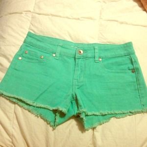 Mint denim shorts - Size 2