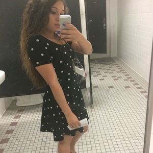 A poka dot dress