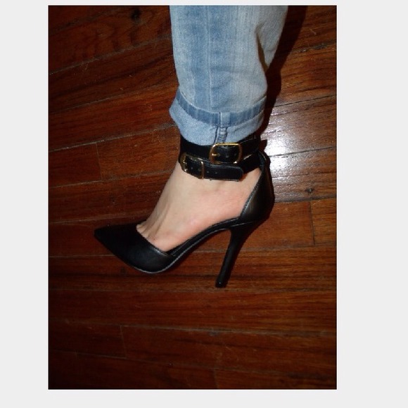 Black Ankle strap heels