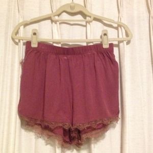 Shorts With Lace Trim