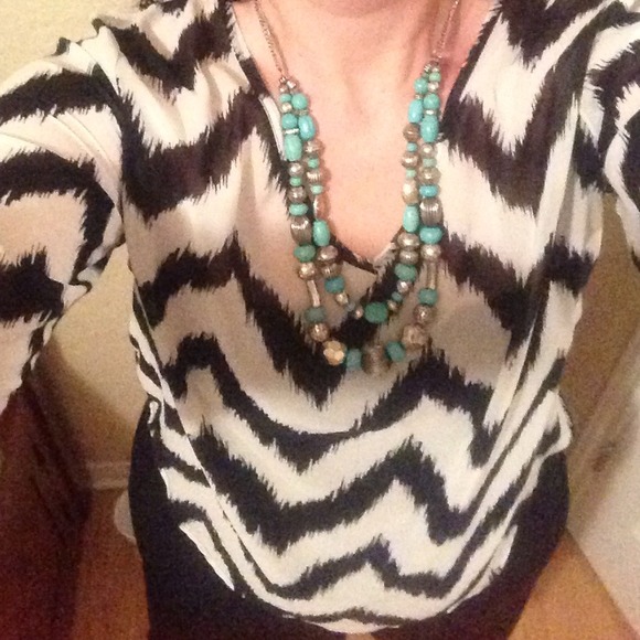 Chevron blouse top - Picture 1 of 2
