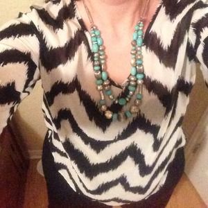 Chevron blouse top