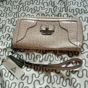 Guess nude pink wristlet