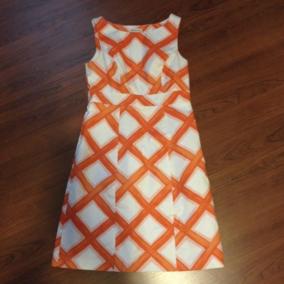 Merona Orange and white dress