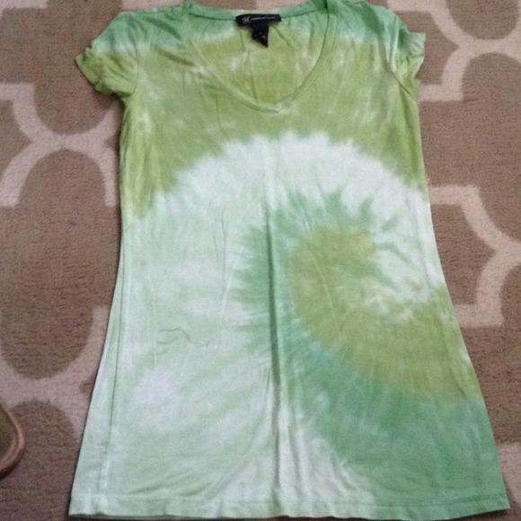 Light green tie dyed top